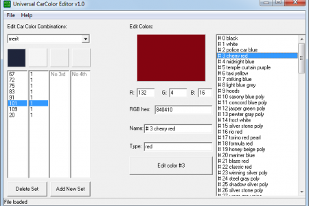 Universal CarColor Editor v1.0
