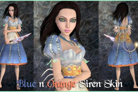 Blue n Orange Siren Skin