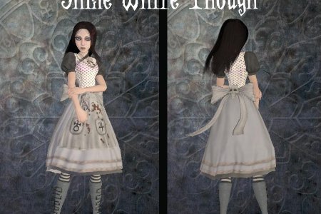 Shine White Though Dress