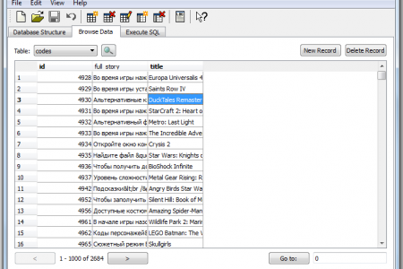 SQLite Database Browser 2.0b1