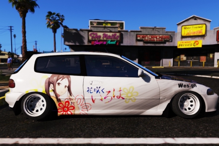 Honda Civic 5gen Stance - Hanasaku Iroha для GTA 5